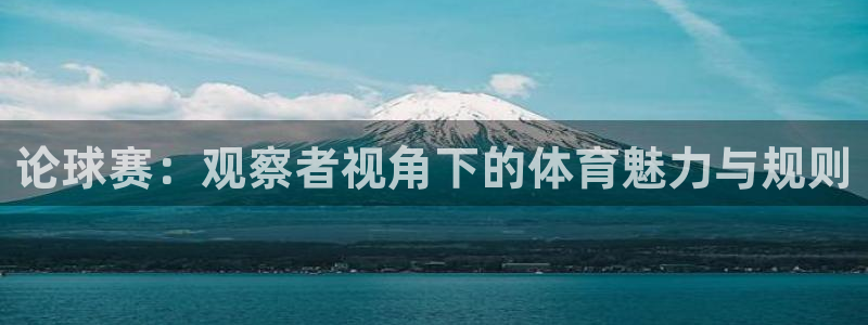  米兰体育网址：论球赛：观察者视角下的体育魅力与规则