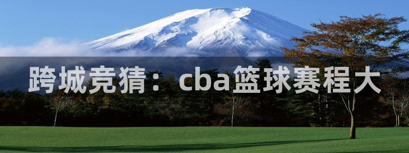  米兰体育官网入口：跨城竞猜：cba篮球赛程大